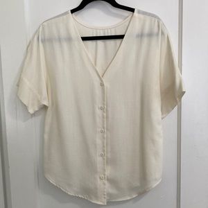 Vetta The Girlfriend Shirt - Size S - Cream - NWOT